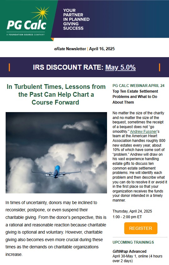 PG Calc eRate newsletter Apr2025