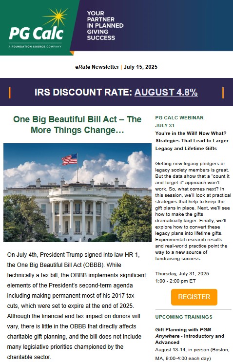 PG Calc eRate newsletter Aug2025