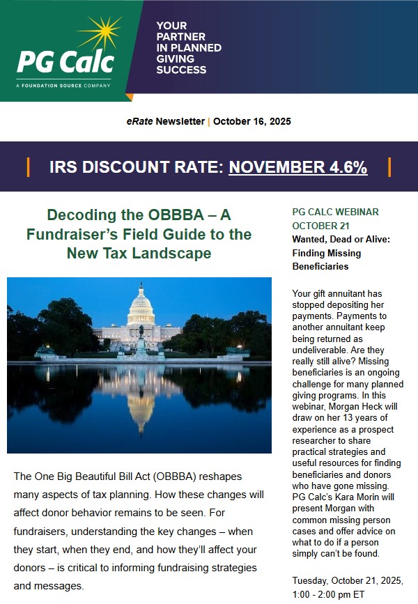 PG Calc eRate newsletter Nov2025