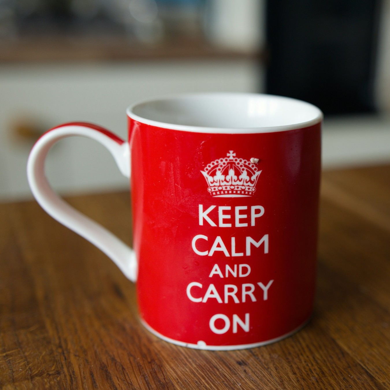 image of a mug with the caption "Keep Calm Carry On" - image by Marc Pell - Unsplash