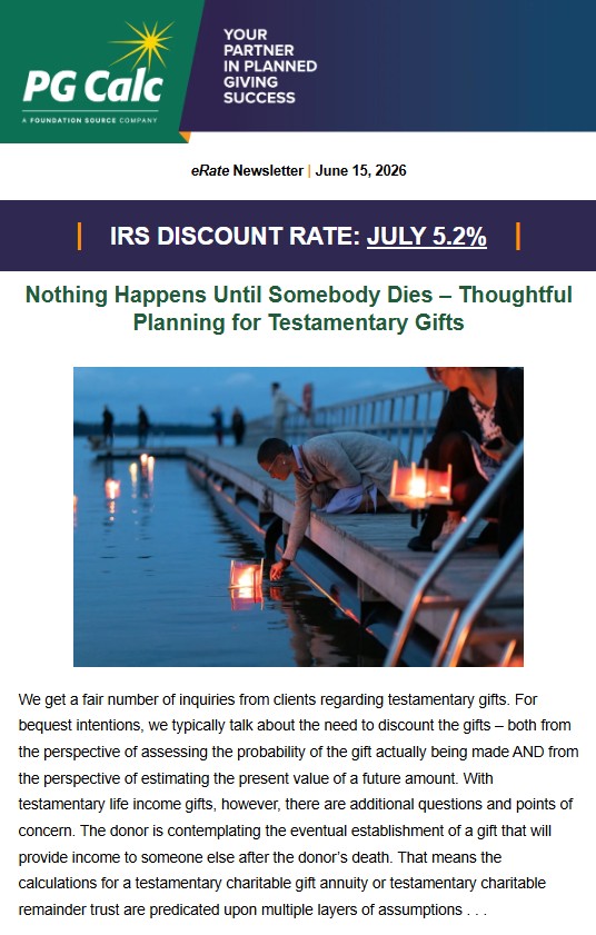 PG Calc July 2026 eRate newsletter