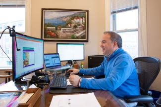 Gary at his desk