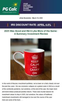 PG Calc eRate Newsletter April 2026