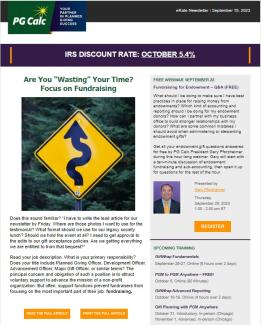 PG Calc eRate newsletter - Oct 2023